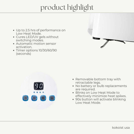 KOKOIST LE BLANC Hybrid LED/UV Cordless Light