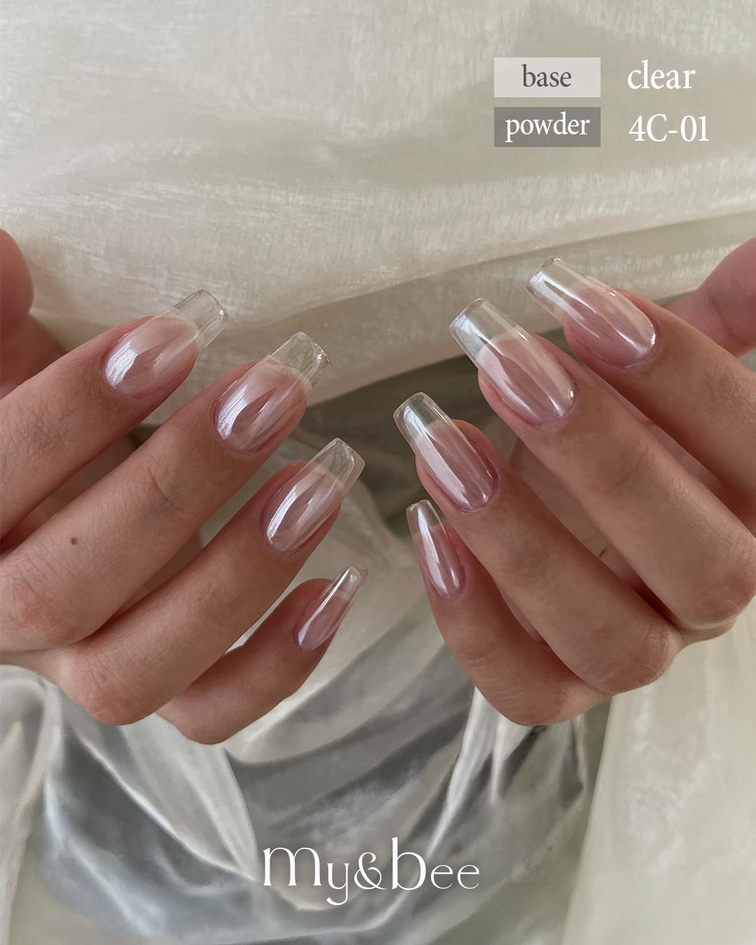 my&bee 4K clear chrome powder - 4C-01~02