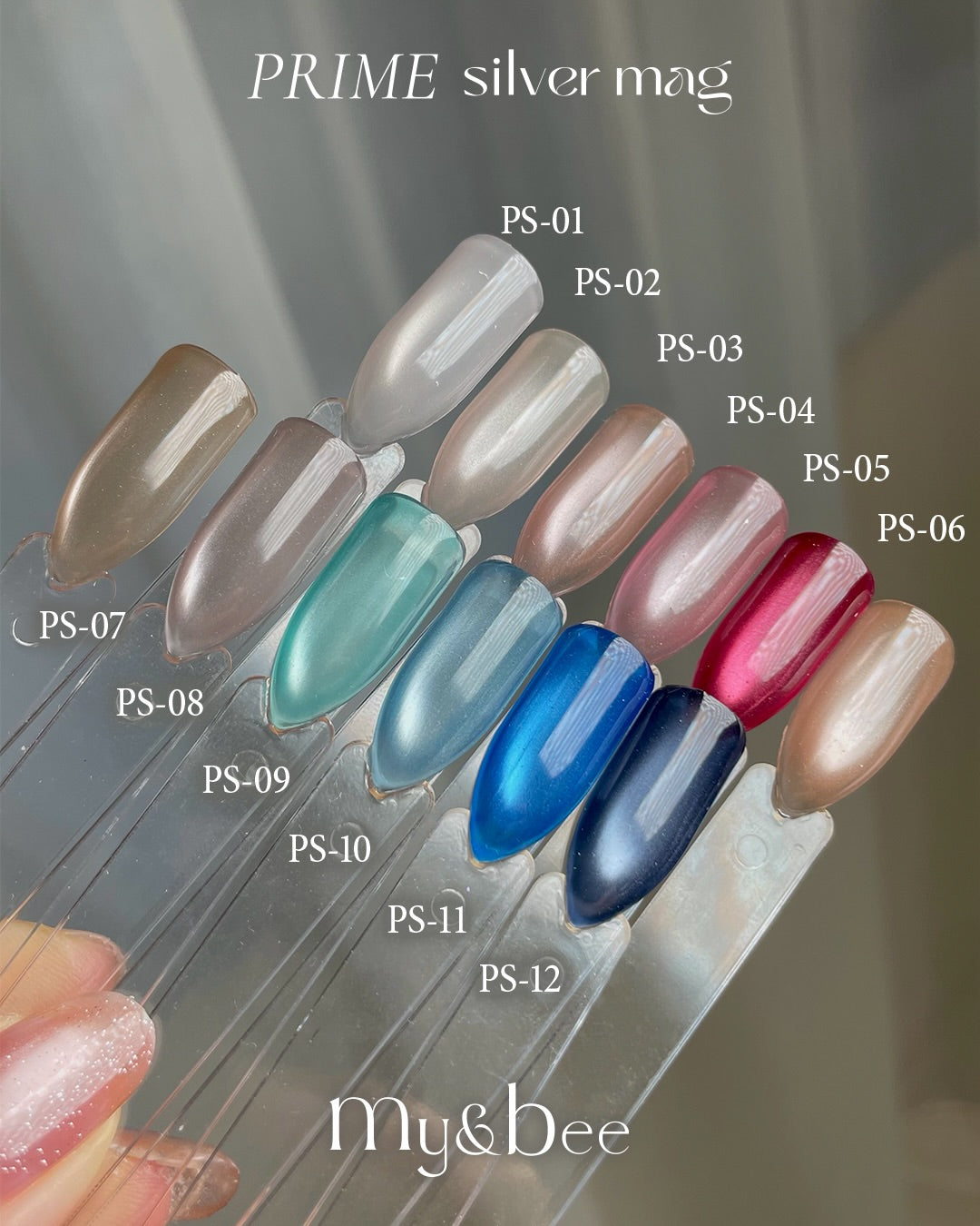 my&bee Prime silver mag - 12 magnetic colours