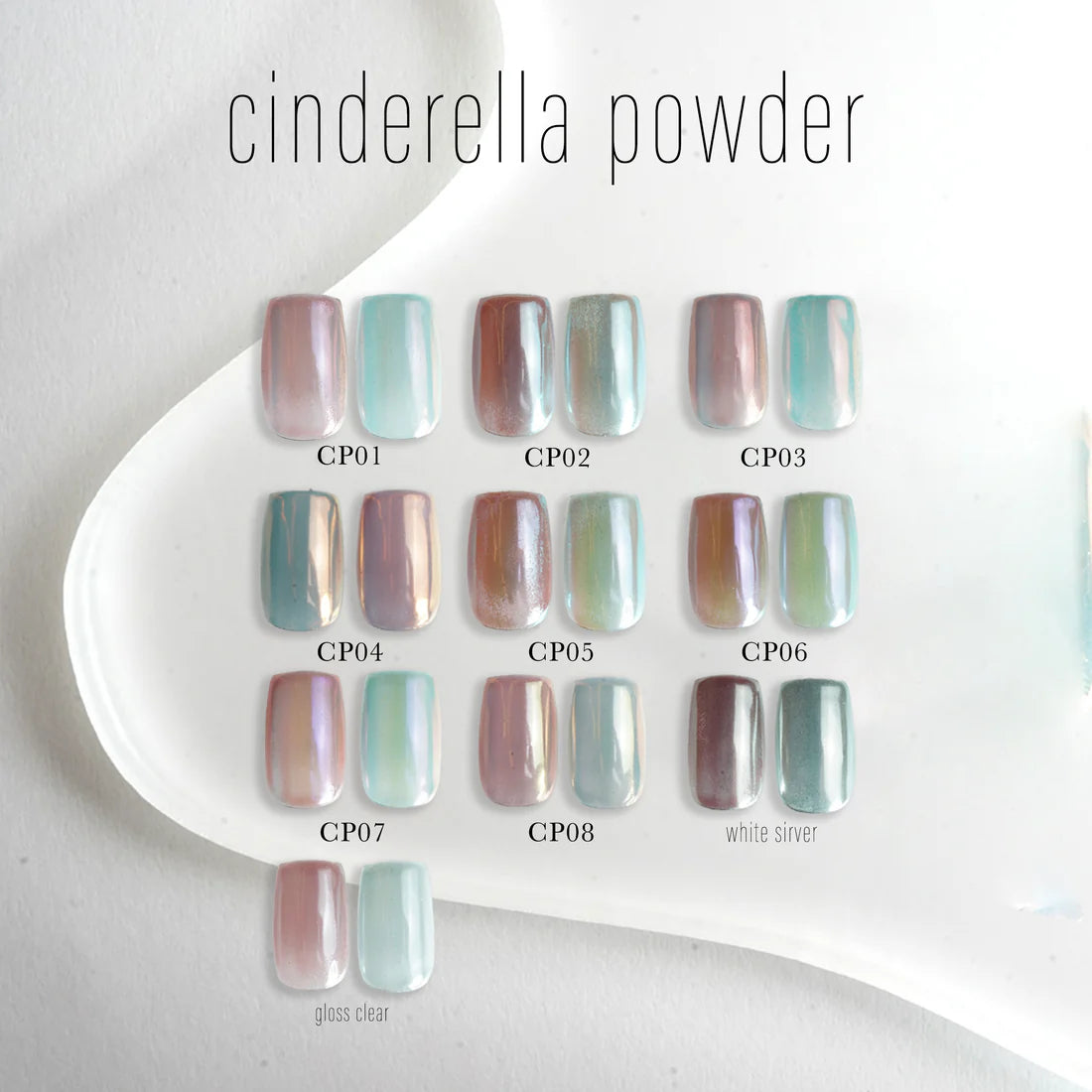 【Remon】énoi cinderella powder セット énoi Cinderella Powder (Chrome) - full 10pc set/individual pots