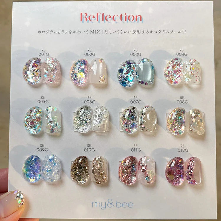 my&bee Reflection glitter gel | 12 colours