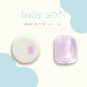 énoi 'baby soft' Pastel Colour Syrup Gel Series - full 30pc set/individual pots (#01-#30)