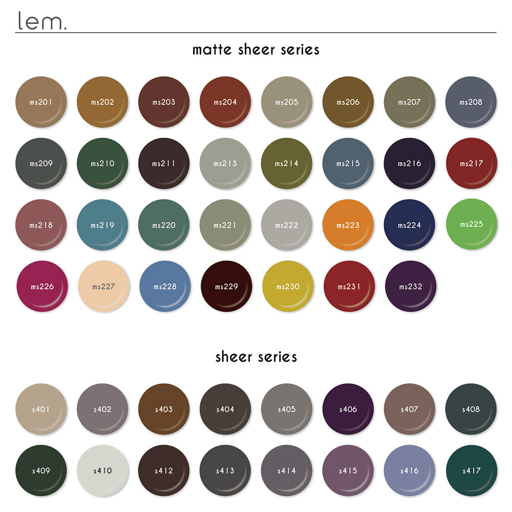[PRE-ORDER ONLY] lem. Complete Colour Gel 174 Colour Full Set + Colour Chart
