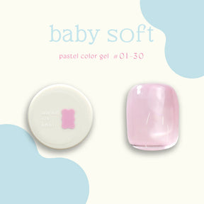 énoi 'baby soft' Pastel Colour Syrup Gel Series - full 30pc set/individual pots (#01-#30)