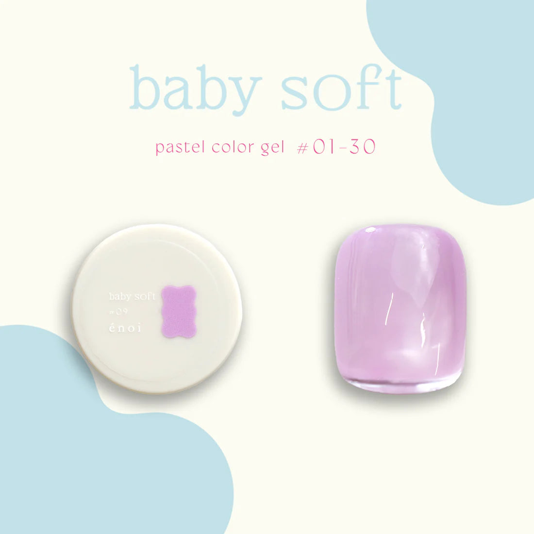 énoi 'baby soft' Pastel Colour Syrup Gel Series - full 30pc set/individual pots (#01-#30)