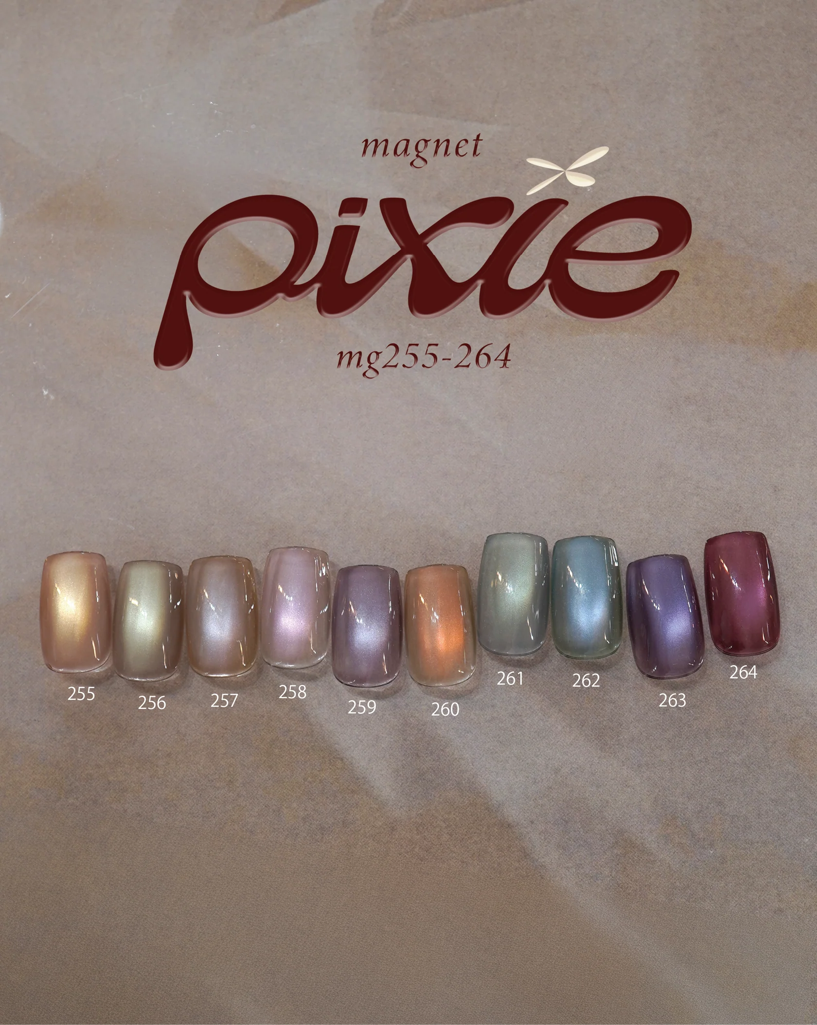 (PRE-ORDER) énoi Pixie Magnet Gel Series - full 10pc set/single pots (mg256-264)