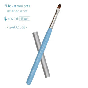 FLICKA brush - 'Mani' Blue gel oval