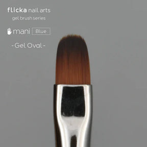 FLICKA brush - 'Mani' Blue gel oval