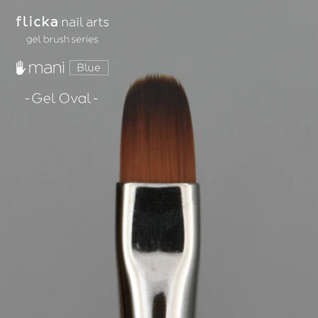 FLICKA brush - 'Mani' Blue gel oval