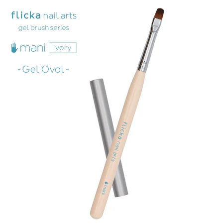 FLICKA brush - 'Mani' Ivory gel oval