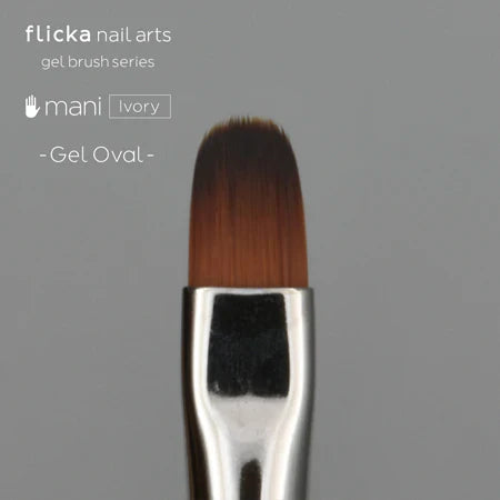 FLICKA brush - 'Mani' Ivory gel oval