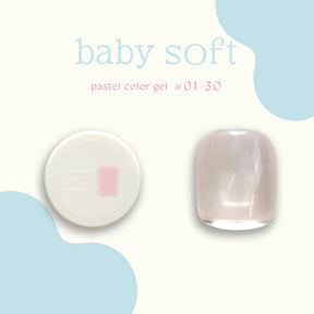 énoi 'baby soft' Pastel Colour Syrup Gel Series - full 30pc set/individual pots (#01-#30)