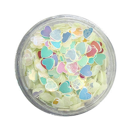 SHAREYDVA Luminous Hologram - Glow-in-the-Dark Stars & Hearts - Heart - detail 6