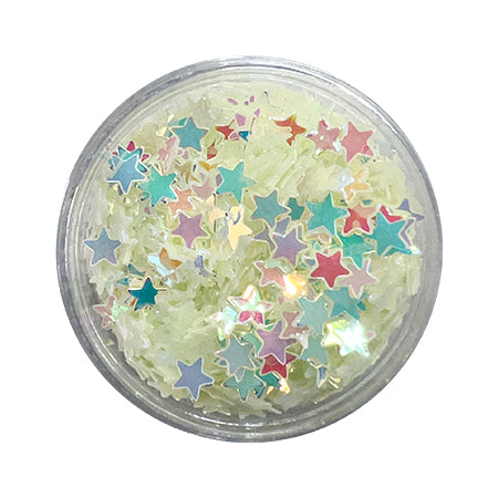 SHAREYDVA Luminous Hologram - Glow-in-the-Dark Stars & Hearts - Star - detail 2