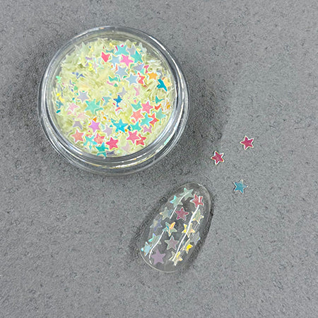 SHAREYDVA Luminous Hologram - Glow-in-the-Dark Stars & Hearts - Star - product photo