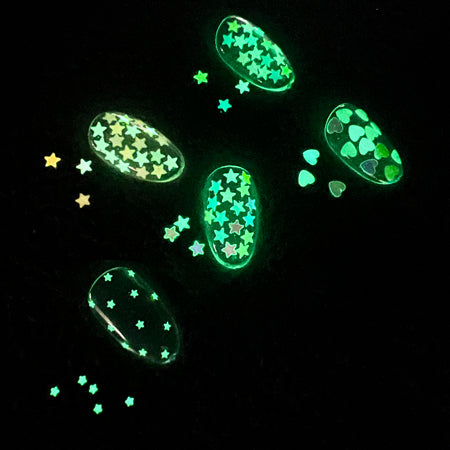 SHAREYDVA Luminous Hologram - Glow-in-the-Dark Stars & Hearts - Star - detail 4