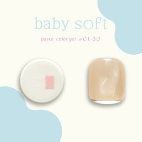 énoi 'baby soft' Pastel Colour Syrup Gel Series - full 30pc set/individual pots (#01-#30)