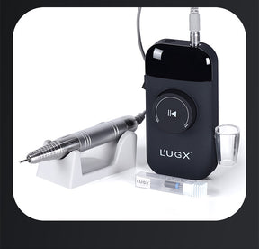LUGX Brushless E-File/Nail Drill with handpiece stand & premium LUGX drill bit