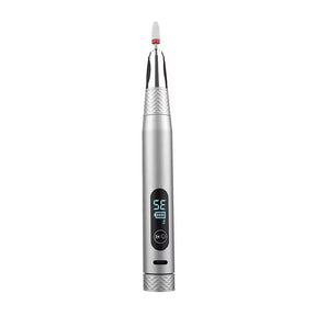 PEONY Premium Portable Rechargable E-file/Nail Drill Pen (Black/Silver)