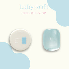 énoi 'baby soft' Pastel Colour Syrup Gel Series - full 30pc set/individual pots (#01-#30)