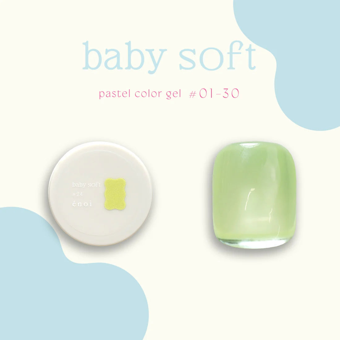 énoi 'baby soft' Pastel Colour Syrup Gel Series - full 30pc set/individual pots (#01-#30)