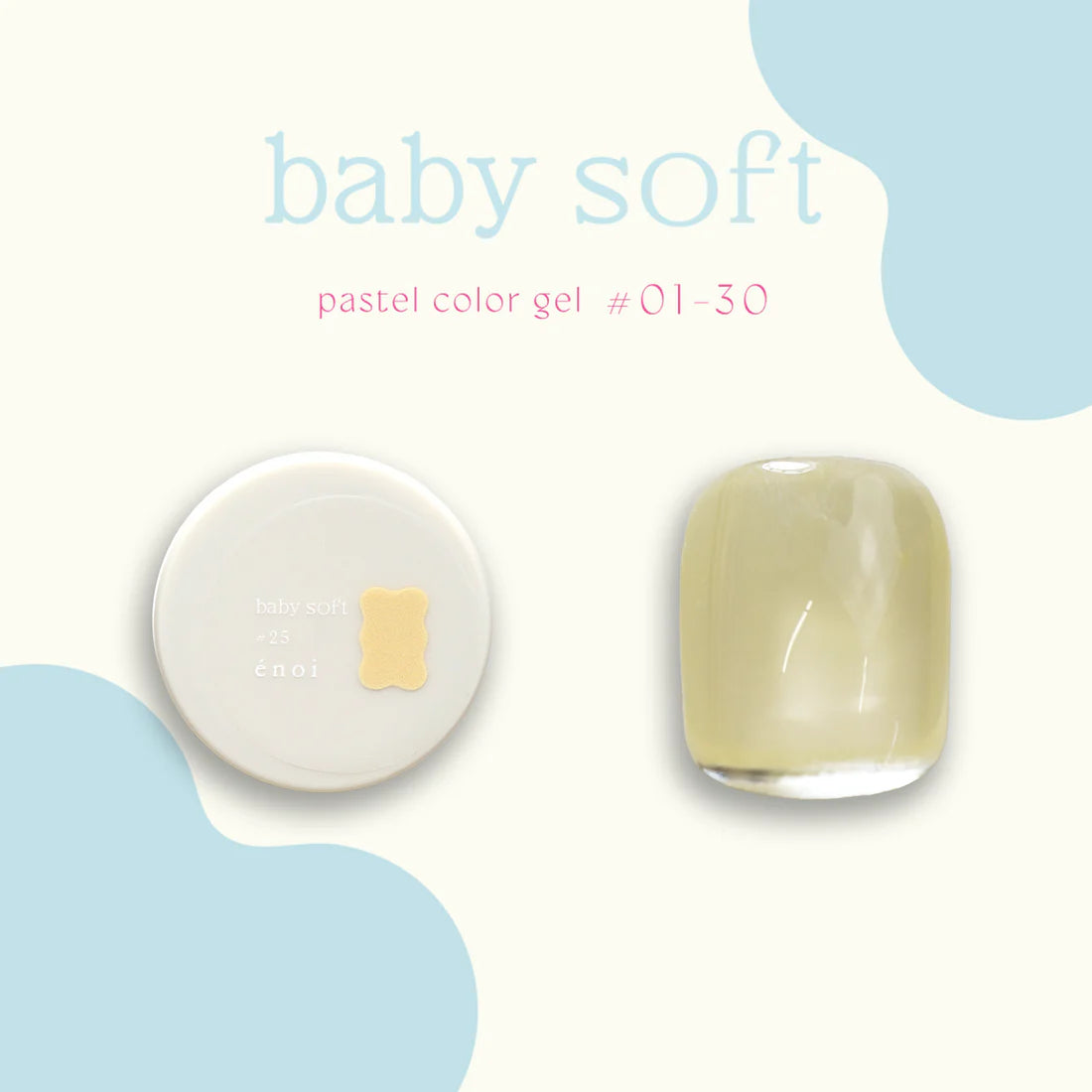 énoi 'baby soft' Pastel Colour Syrup Gel Series - full 30pc set/individual pots (#01-#30)