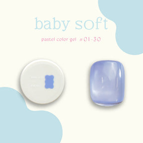 énoi 'baby soft' Pastel Colour Syrup Gel Series - full 30pc set/individual pots (#01-#30)