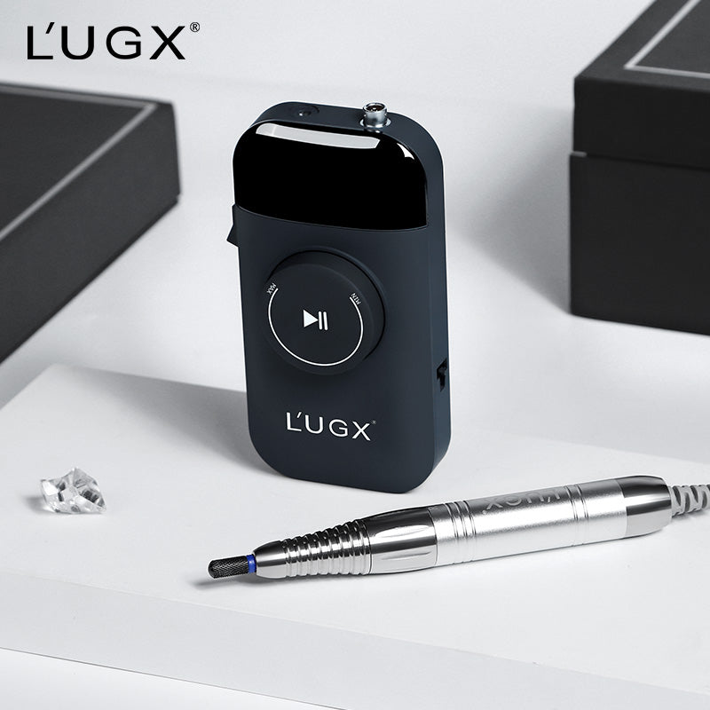 LUGX Brushless E-File/Nail Drill with handpiece stand & premium LUGX drill bit