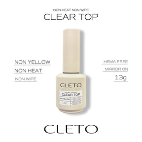 CLETO Non-Heat Non-Wipe Clear Top (HEMA-FREE)