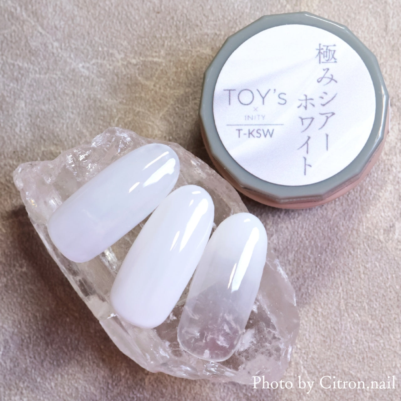 TOY's x Drape Nail Kiwami series - Sheer Black/Sheer White