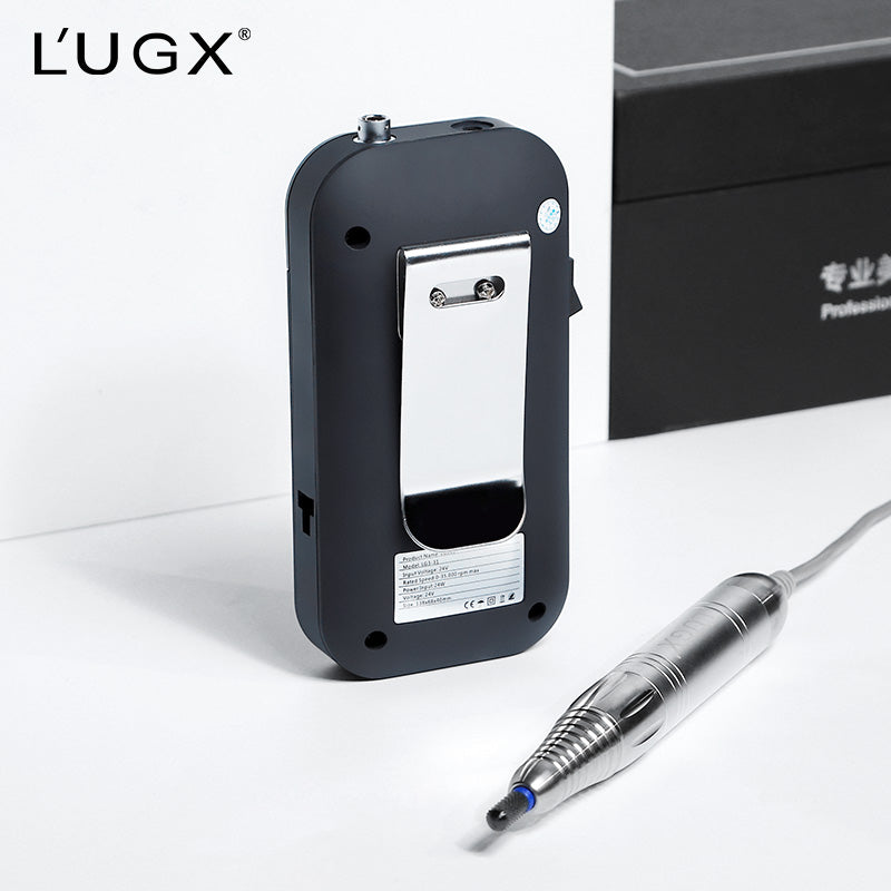 LUGX Brushless E-File/Nail Drill with handpiece stand & premium LUGX drill bit