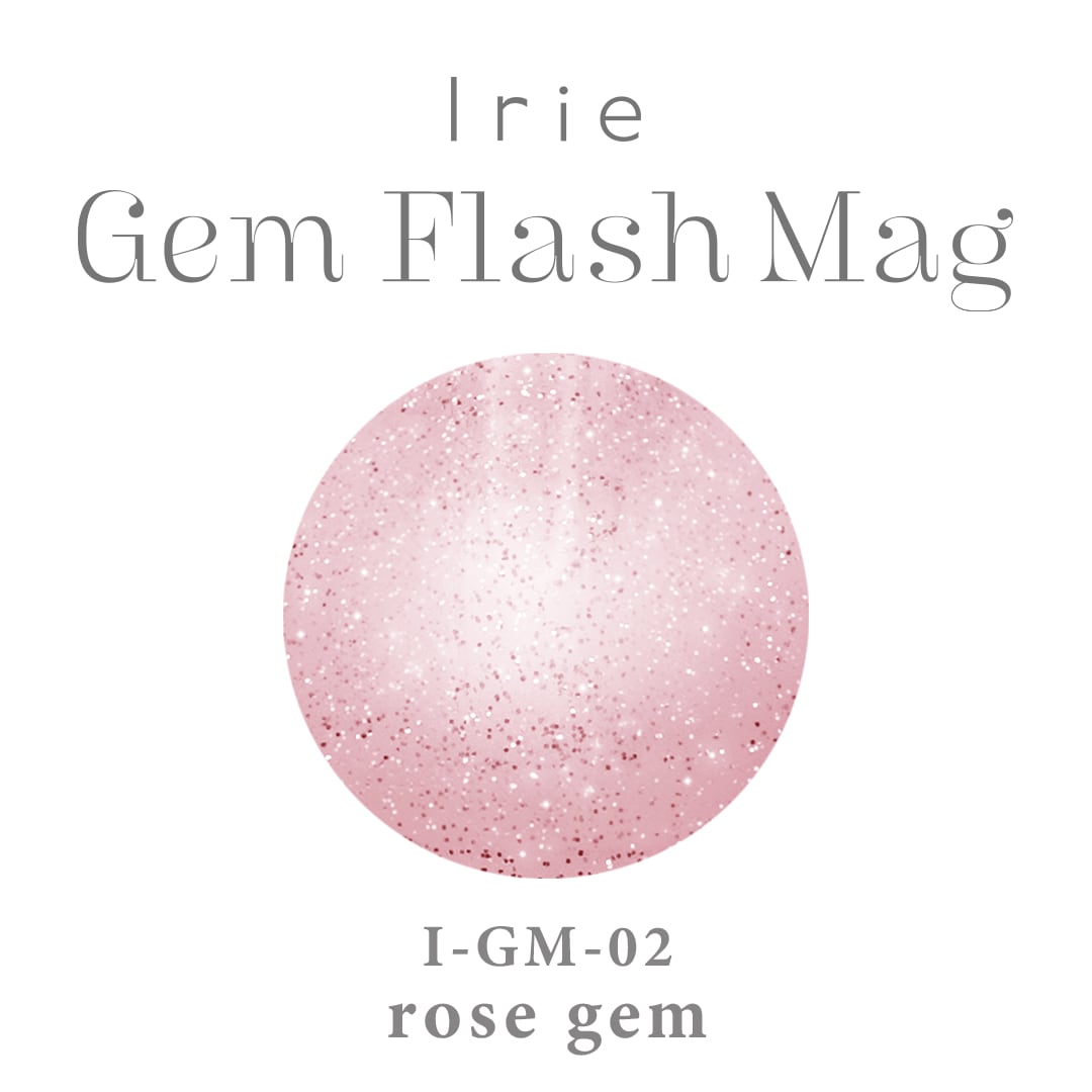 Irie Gem Flash Mag Magnetic Gel Collection - Full 5pc Set / Individual Colours (12ml) - GM-02 - Rose Gem