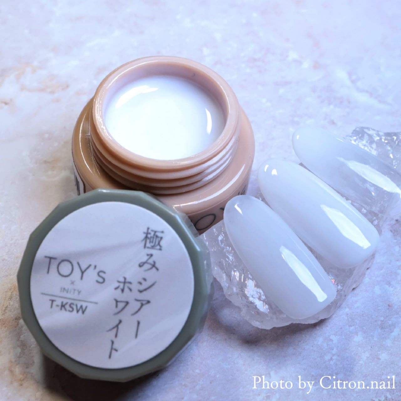 TOY's x Drape Nail Kiwami series - Sheer Black/Sheer White