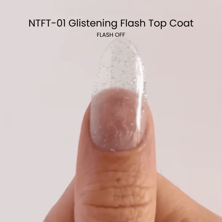 NAIL THOUGHTS NTFT GLISTENING FLASH TOP COAT GEL - Non wipe
