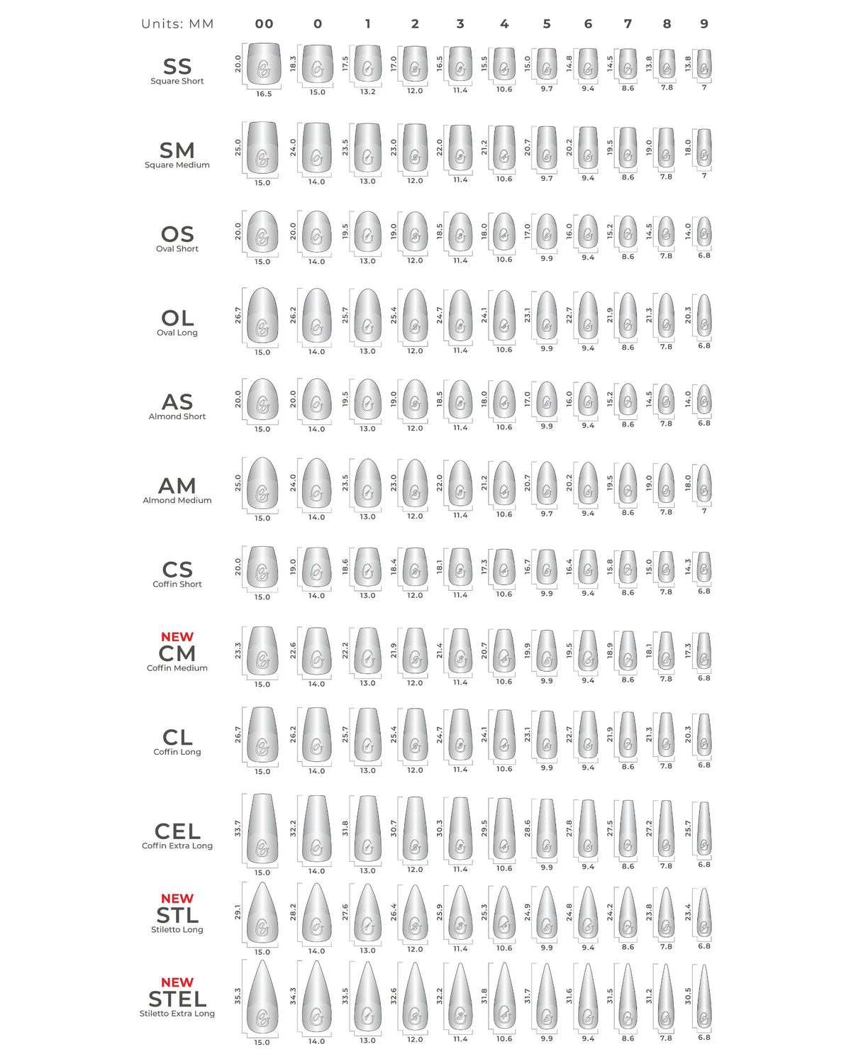 KOKOIST Coffin Medium Gelip Extensions (275 pcs)