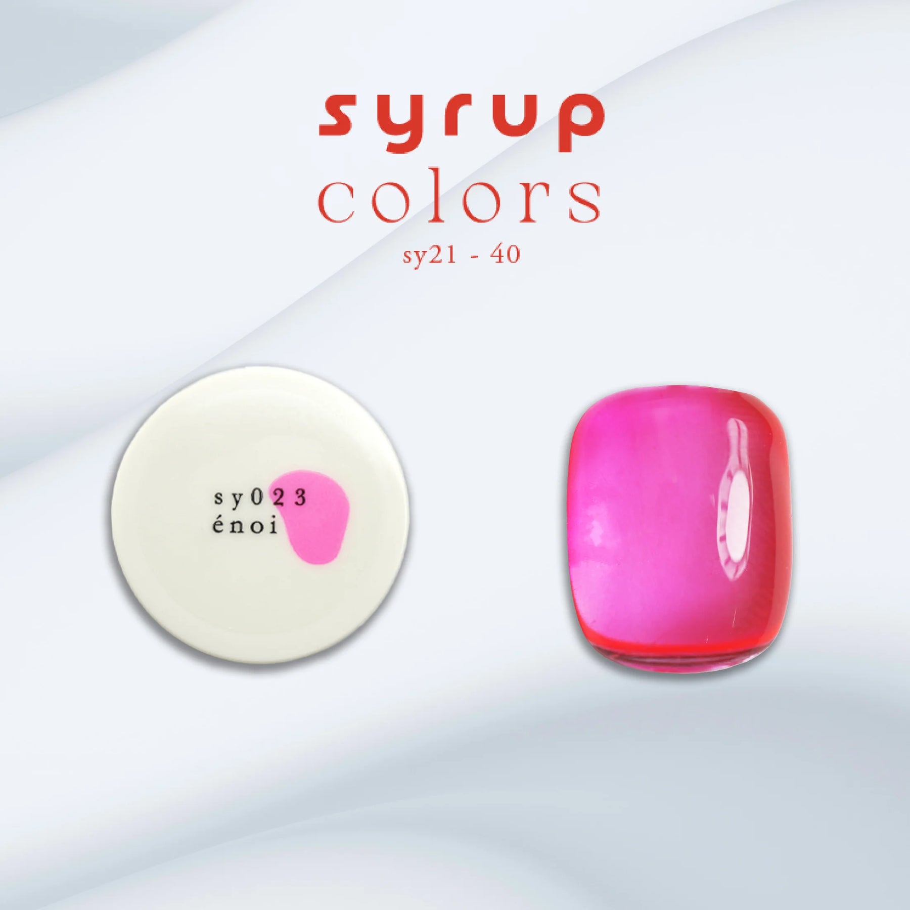 énoi Spring/Summer Syrup Gel Collection - full 20pc set/10pc sets/individual pots (sy021-040)