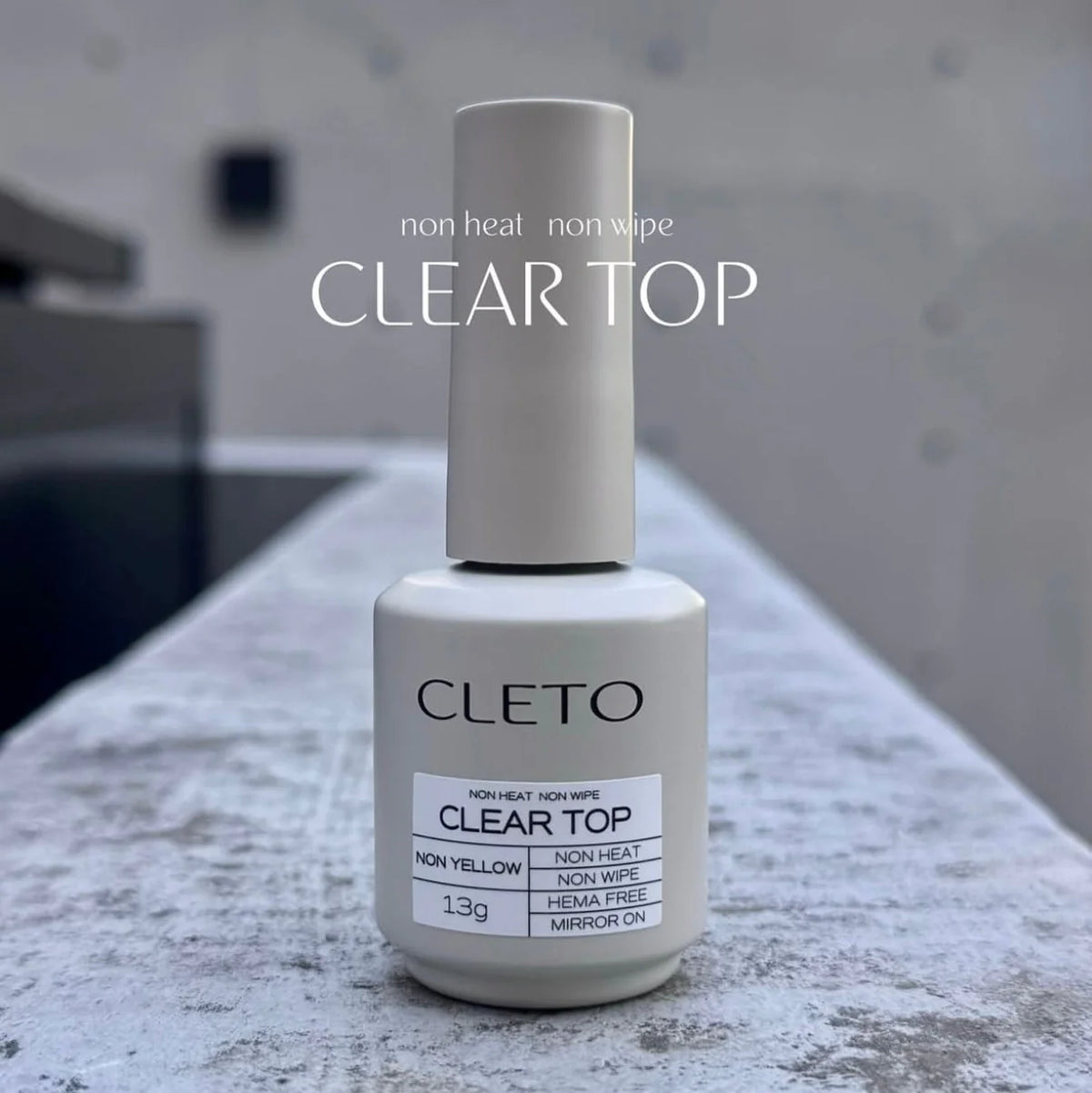 CLETO Non-Heat Non-Wipe Clear Top (HEMA-FREE)