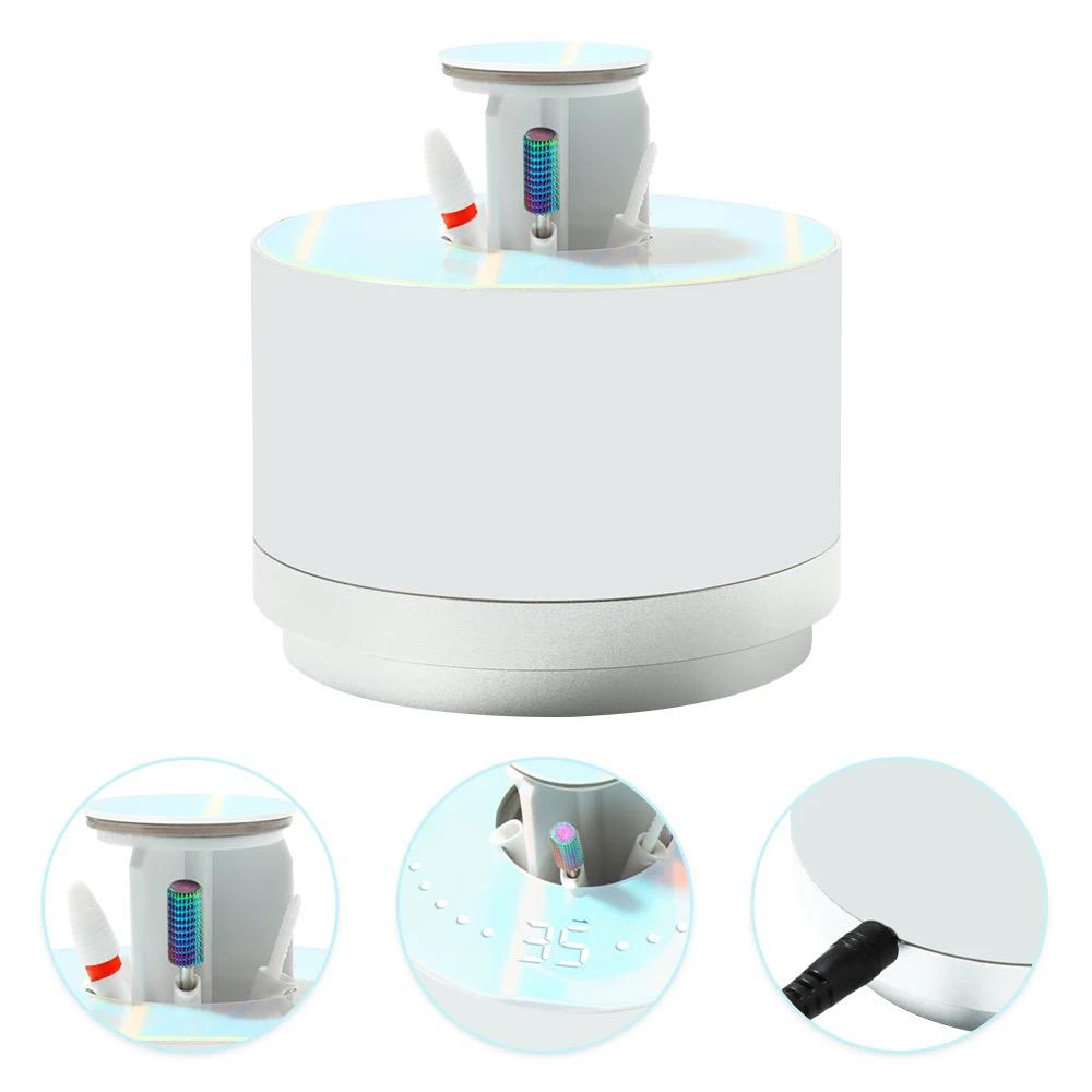 PEONY Brushelss E-file/Nail Drill with Retractable Drill Bit Internal Storage System + 6 drill bits and handpiece stand