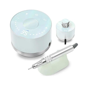 PEONY Brushelss E-file/Nail Drill with Retractable Drill Bit Internal Storage System + 6 drill bits and handpiece stand