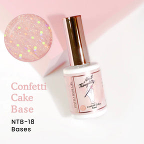 NAIL THOUGHTS NTB-18 CONFETTI CAKE BASE | Tinted builder base gel