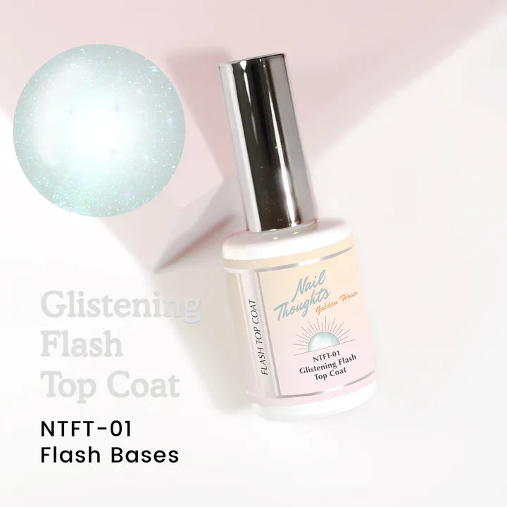 NAIL THOUGHTS NTFT GLISTENING FLASH TOP COAT GEL - Non wipe