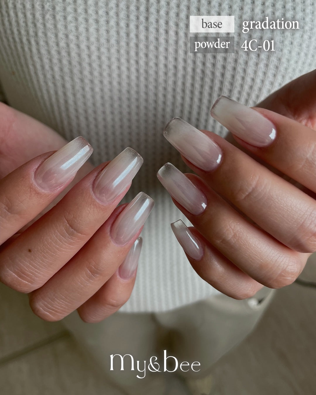 my&bee 4K clear chrome powder - 4C-01~02