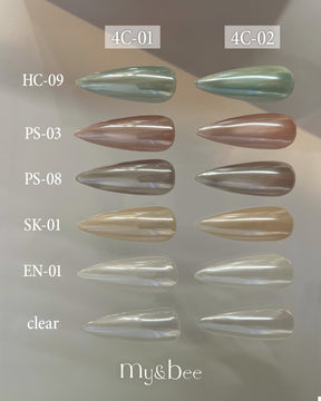 my&bee 4K clear chrome powder - 4C-01~02