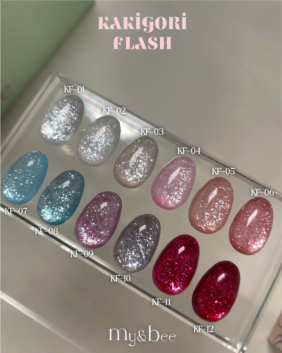 my&bee Kakigori flash - Reflective glitter gel | 12 colours