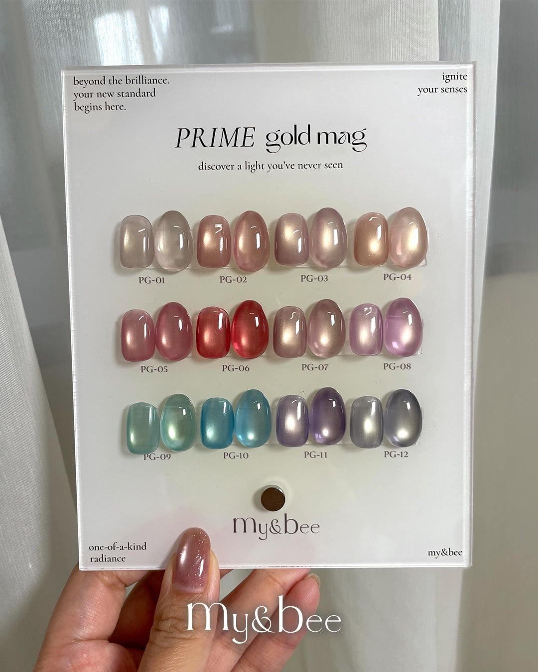 my&bee Prime gold mag - 12 magnetic colours