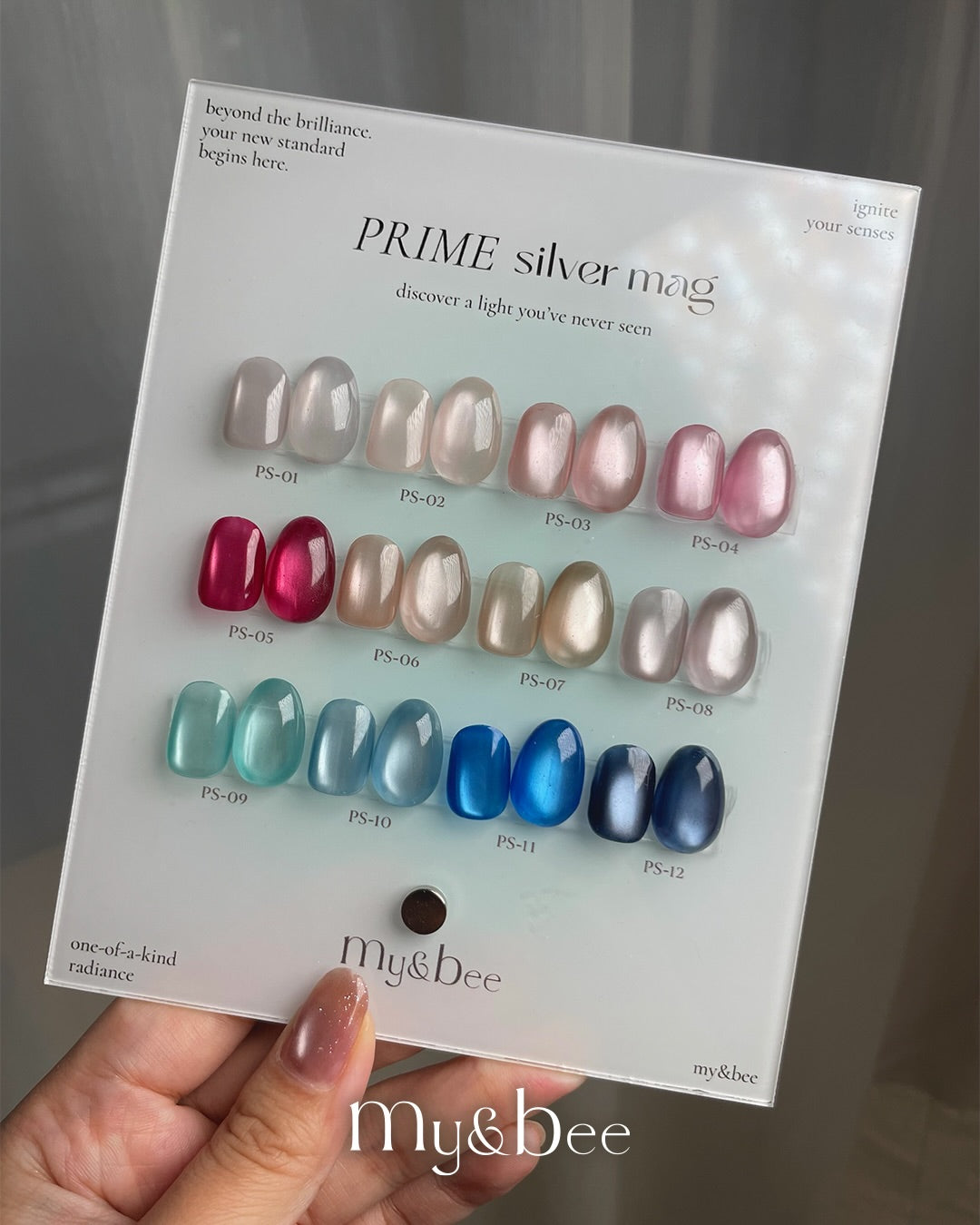 my&bee Prime silver mag - 12 magnetic colours
