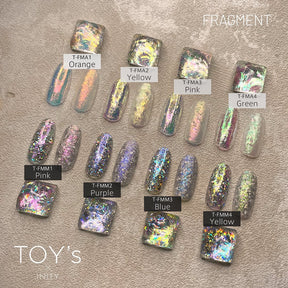TOY's x INITY Fragment Flakes - Colours: 4 aurora & 4 metallic (Full 8 Colour Set/Individual Jars)