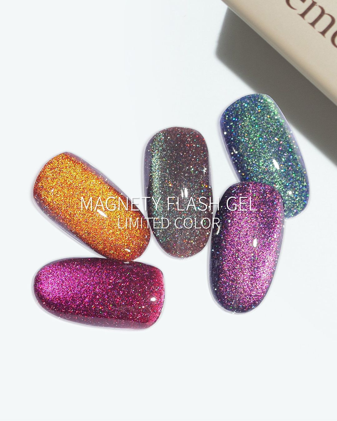 EMENA Magnety flash gel - Magnetic + Reflective glitter | 5 colours 0041~0045