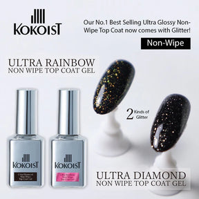 KOKOIST Ultra Rainbow Non Wipe Top Coat Gel 15ml