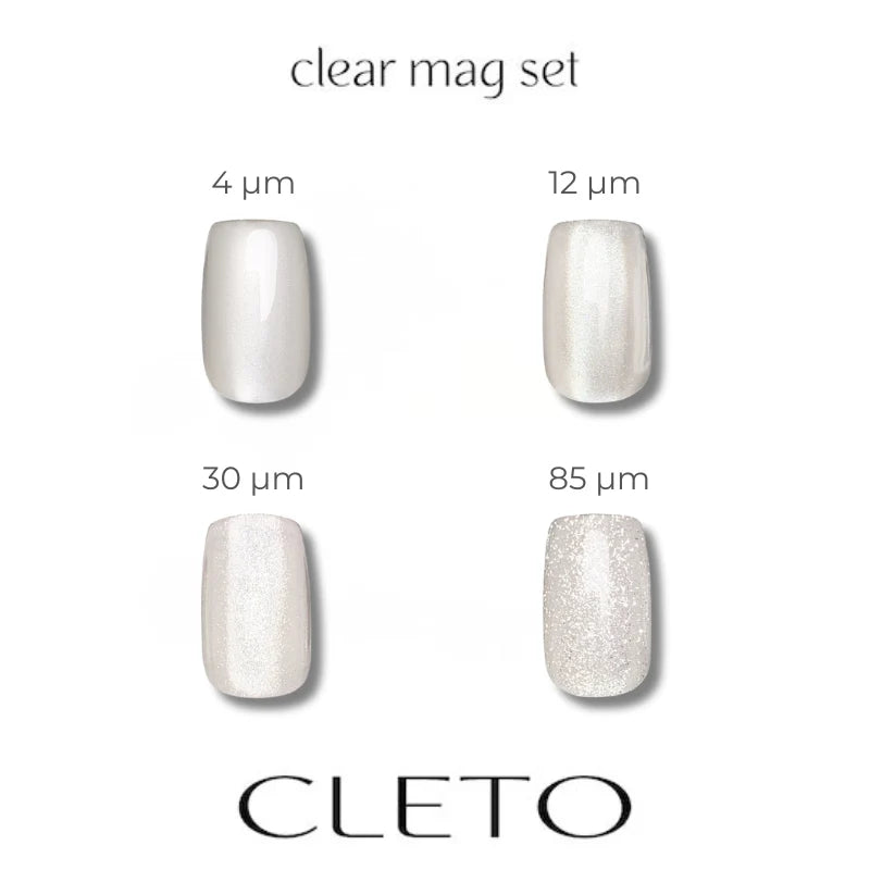 CLETO Clear Mag Set #1 - Full 4pc set/Single bottles (4 particle size
